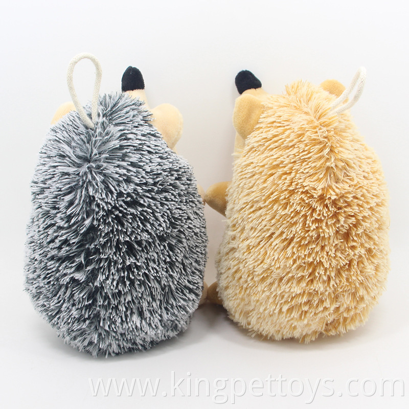 Interactive Dog Plush Squeaky Hedgehog